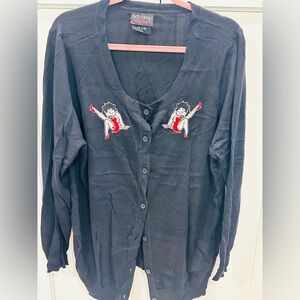 Black Cardigan with Betty Boop Design